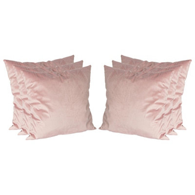 Square Velvet Cushions - 55cm x 55cm - Pink - Pack of 6