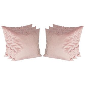 Square Velvet Cushions - 55cm x 55cm - Pink - Pack of 6