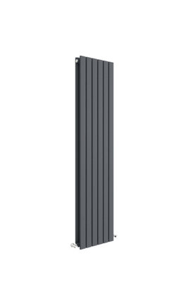 Square Vertical Double Panel Radiator - 1500mm x 354mm - 3105 BTU - Anthracite