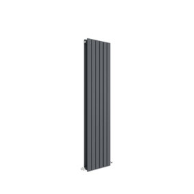 Square Vertical Double Panel Radiator - 1500mm x 354mm - 3105 BTU - Anthracite