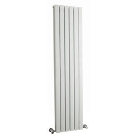 Square Vertical Double Panel Radiator - 1500mm x 354mm - 3105 BTU - Satin White