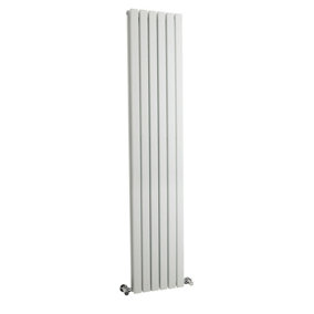 Square Vertical Double Panel Radiator - 1800mm x 354mm - 3641 BTU - Satin White