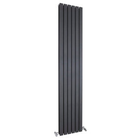 Square Vertical Double Panel Radiator - 1800mm x 354mm - 3878 BTU - Anthracite