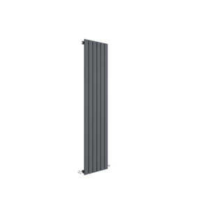 Square Vertical Single Panel Radiator - 1500mm x 354mm - 2041 BTU - Anthracite