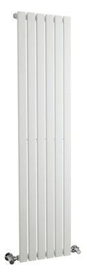 Square Vertical Single Panel Radiator - 1500mm x 354mm - 2041 BTU - Satin White