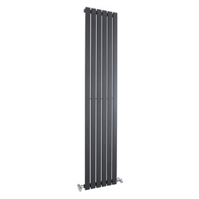 Square Vertical Single Panel Radiator - 1800mm x 354mm - 2307 BTU - Anthracite