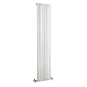 Square Vertical Single Panel Radiator - 1800mm x 354mm - 2307 BTU - Satin White