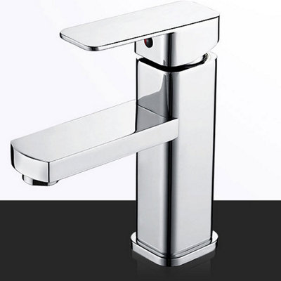Square weighted faucet basin faucet hot and cold household bathroom bathroom counter