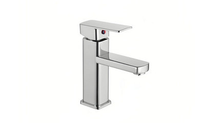 Square weighted faucet basin faucet hot and cold household bathroom bathroom counter - 4