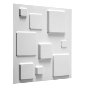 Squares Design 12 Boards 50x50cm 3D Wall Panel