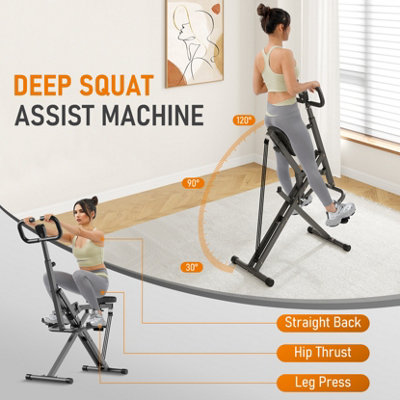 Squat Machine for Home, Foldable Exercise Equipment, Squat Rowing ...