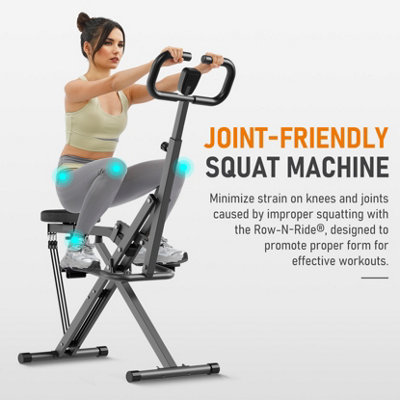 Squat Machine for Home, Foldable Exercise Equipment, Squat Rowing ...