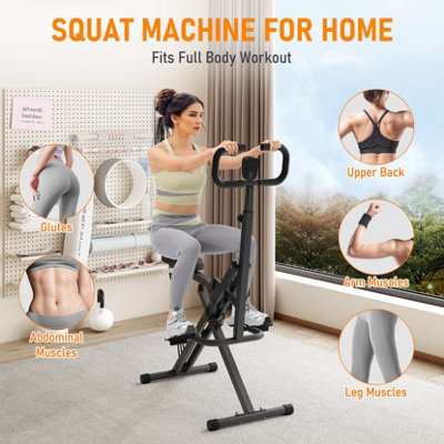 Squat Machine for Home, Foldable Exercise Equipment, Squat Rowing ...