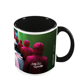 Squid Game Coffin Workers Mug Pink/White/Black (One Size)