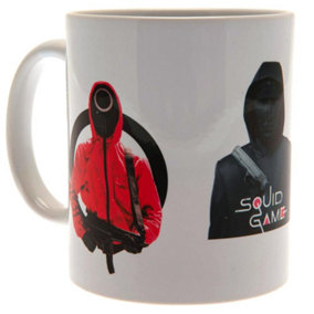 Squid Game Mask Man Mug White/Black/Red (One Size)