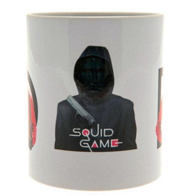 Squid Game Mask Man Mug White/Black/Red (One Size)