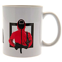 Squid Game Workers Mug White/Red/Black (One Size)