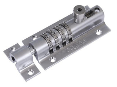 Squire - CombiBolt 4 Re-Codable Locking Bolt Chrome 120mm