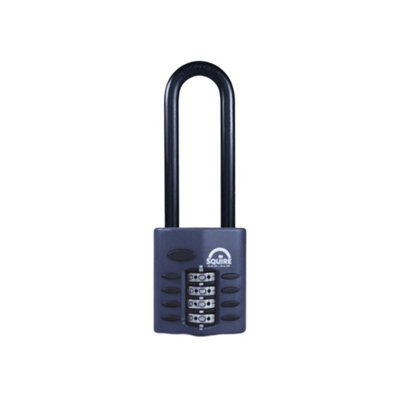 Squire Heavy Duty hangslot (CP40S) - Hardste stalen beugel, combinatiehangslot met 4 wielen, roestvrij staal voor corrosiebestendigheid, weerbestendig slot voor thuis, school en garage (marineblauw