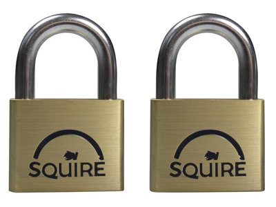 Squire LN4T LN4T Lion Brass Padlocks 5-Pin 40mm Twin Pack (2 x LN4KA) HSQLN4T