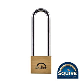Squire - Premium Brass Lion Padlock - 4" Long Shackle - LN4/4 (Size 40mm - 1 Each)