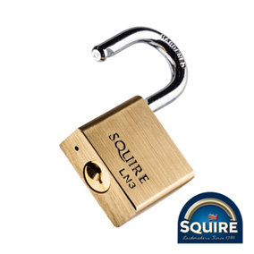 Squire - Premium Brass Lion Padlock - Stainless Steel Shackle - LN3S (Size 30mm - 1 Each)