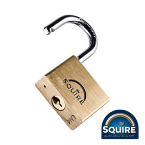 Squire - Premium Brass Lion Padlock - Stainless Steel Shackle - LN4S (Size 40mm - 1 Each)