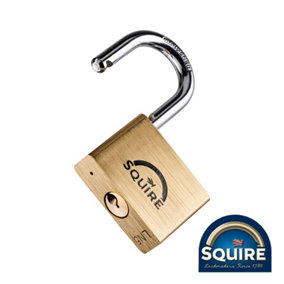 Squire - Premium Brass Lion Padlock - Stainless Steel Shackle - LN5S (Size 50mm - 1 Each)