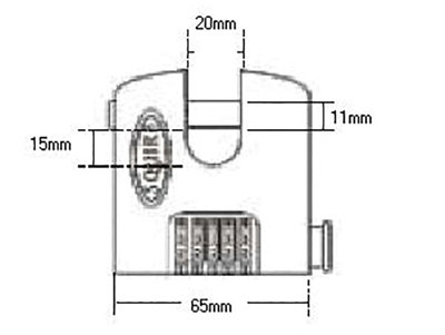 Squire SHCB65 Stronghold Re-Codable 4-Wheel Padlock for Enhanced Security and Versatility