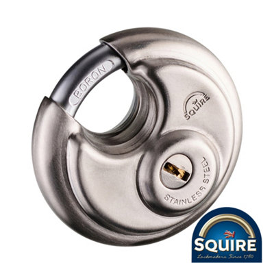 Squire Stainless Steel Disc Padlock Keyed Alike DCL1KA (Size 70mm 1 Each) DIY at B&Q