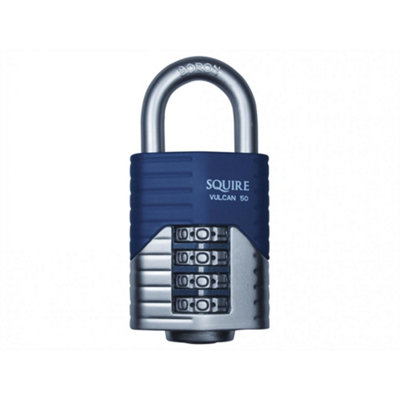 Squire Vulcan Boron Shackle Combination Padlock Multi Colour (50mm)