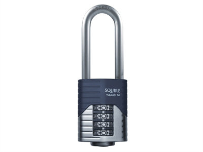 Squire VULCAN COMBI 50/2.5 Vulcan Long Boron Shackle Combination Padlock 50mm HSQVC50LS
