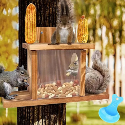 Squirrel Feeder Durable Squirrel House Box for Backyard Garden