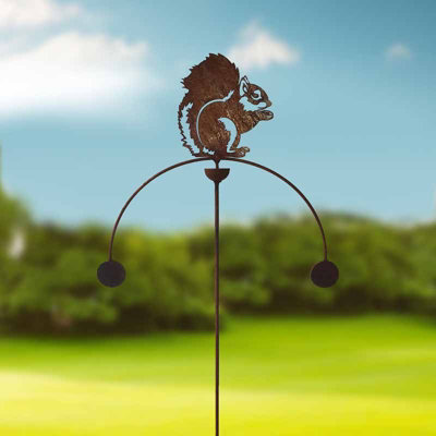 Squirrel Wind Rocker Double Bare Metal/Ready to Rust - Steel - W54 x ...
