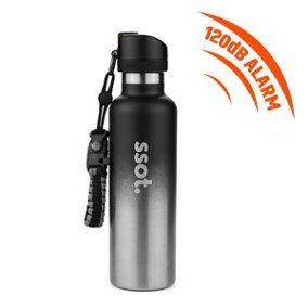 ssot. BUZZTLE Alarm Stainless Steel Water Bottle (BUZZTLE750-BSS)