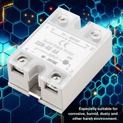 SSr 40AA 40A Solid State Relay Module AC-AC Input AC Output 24-480V AC
