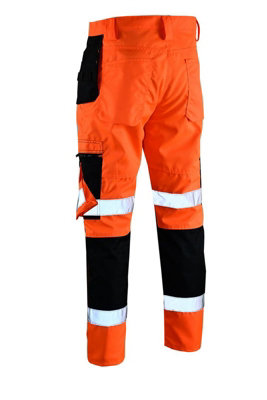 SSS Hi Viz Trouser High Visibility Mens Work Trouser Safety Fleece