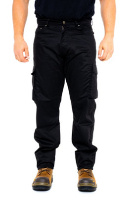 Black Hammer Men's Durable Lightweight Work Trousers Safety
