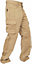 SSS Mens Work Trousers Cargo Multi Pockets Work Pants, KHAKI, 36in Waist - 32in Leg - Regular