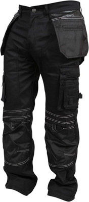 SSS Mens Work Trousers Cargo Multi Pockets Work Pants, S:30W/30L, M:32W/30L, L:34W/30L, XL:36W/30L, XXL:38W/30L and 3XL:40W/30L