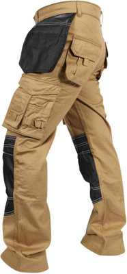 SSS Mens Work Trousers Cargo Multi Pockets Work Pants, S:30W/34L, M:32W/34L, L:34W/34L, XL:36W/34L, XXL:38W/34L and 3XL:40W/34L