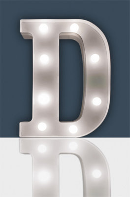 St Helens Home and Garden Battery Operated 3D LED Letter D Light