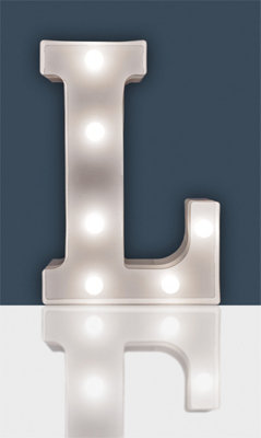 St Helens Home and Garden Battery Operated 3D LED Letter L Light