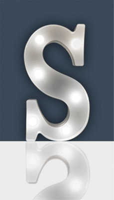 St Helens Home and Garden Battery Operated 3D LED Letter S Light