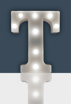 St Helens Home and Garden Battery Operated 3D LED Letter T Light