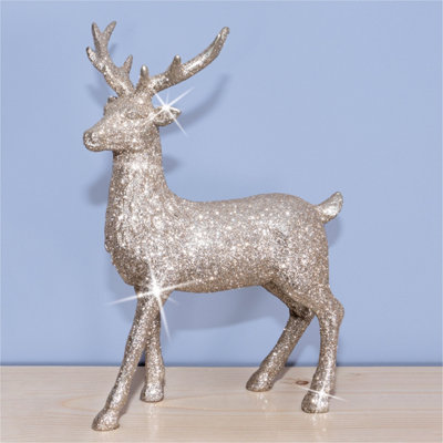 St Helens Home and Garden Glitter Reindeer