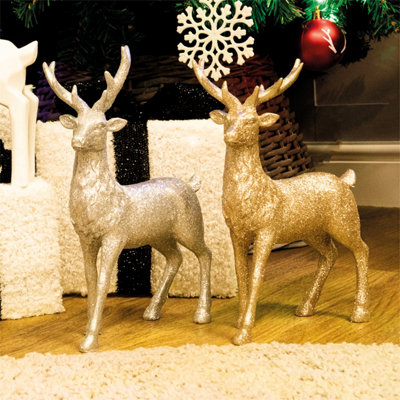 St Helens Home and Garden Glitter Reindeer