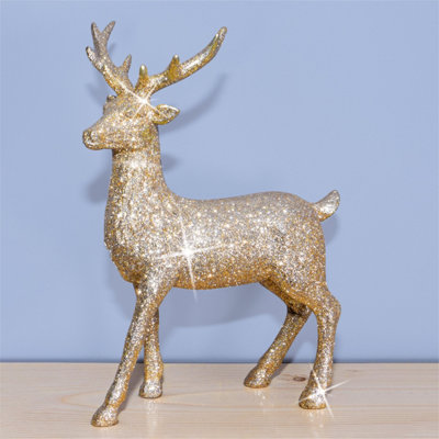 St Helens Home and Garden Glitter Reindeer