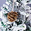 St Helens Home and Garden Hanging Gold Tipped  Pine Cone Christmas Tree Decoration - Pack of 6