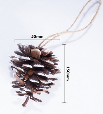St Helens Home and Garden Hanging Pine Cone Decoration - Pack of 6